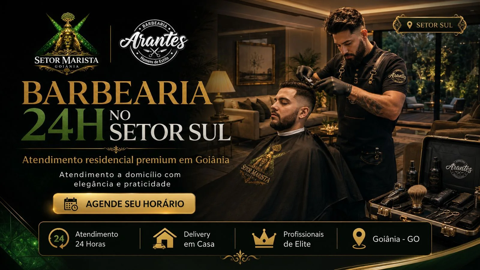 Barbearia 24H no Setor Sul